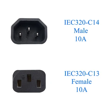 JORINDO 2M/6.5 FT IEC320 C14 DO C13 3-vile napajalni kabel,C13 ženski C14 moški Napajalni Kabel Podaljšek,Za riž kuhalnik