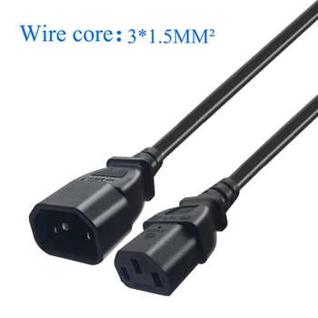 JORINDO 2M/6.5 FT IEC320 C14 DO C13 3-vile napajalni kabel,C13 ženski C14 moški Napajalni Kabel Podaljšek,Za riž kuhalnik