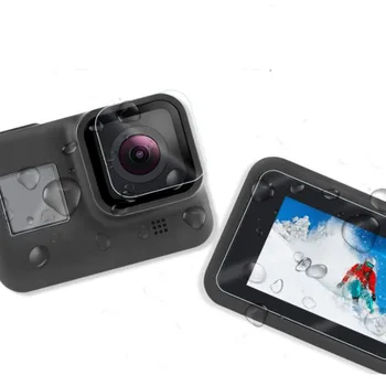 Kaljeno Steklo Objektiva Zaslon LCD Zaslon Zaščitni Film Zaščitnik Kritje Ohišje Za GoPro Hero 8 Black Go pro Hero8 delovanje Fotoaparata