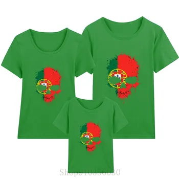 Kaotično portugalsko Zastavo, Škropljenje Lobanje mama in baby boy ujemanja obleke otroci oblačila otroci oblačila otrok oblačila dekleta vrhovi