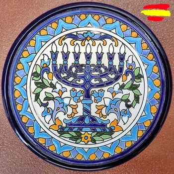 Keramično ploščo 17 cm./6.7 inch - glazirana keramika up ročno - Izdelane Španija - španski Obrti - Sevilla - MIJASCERAMIC -