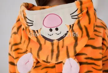 Kigurumi Novo Flanela Skoki Tiger Pižamo Živali Onesies Odraslih Unisex Onesie Cosplay Kostume Pižame