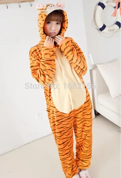 Kigurumi Novo Flanela Skoki Tiger Pižamo Živali Onesies Odraslih Unisex Onesie Cosplay Kostume Pižame