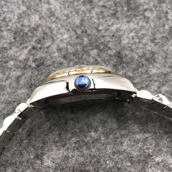 Klasična Nove Ženske Datejust iz Nerjavnega Jekla Samodejni Mehanske Safir Zlato Lupini Siva Izbiranje Diamanti Ploščo Watch 31mm AAA