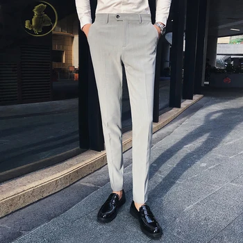 Klasična Slim Moda Hlače Japonski Slog Tople Obleke Obleko Hlače Poliester Pozimi Vestido De Hombre Obleke in Jopič AB50CK