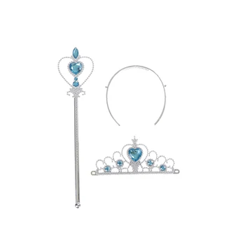 Kristalno Tiara Crown Princess Krono + Čarobno Palico Dekleta Lase Pribor Stranka DIY Dekoracijo Korist