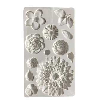 Krizanteme Plesni Cvetje Silikonski Kalupi 3D Jelly Torto Plesni Sončnično Poročno Torto Dekoracijo Kuhinja Orodja