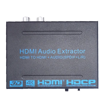Larryjoe HDMI 1.4 Avdio Extractor Adapter Pretvornik HDMI SPDIF + R/L 4K LOKA EDID Nastavitev Avdio Extractor 4K*2K Z Močjo Zvoka