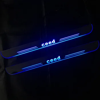 LED Avto Pedal Svetlobni Logotip po Meri Za Kia Ceed GT GT-Line 2019 2020 Poti Dobrodošli Izvažajo Lučka, Vrata se Gibljejo Pedal Svetilke
