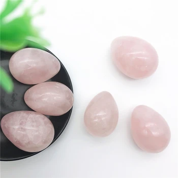 Lep 1PC Naravnih Pink Rose Quartz jajčaste Kristal Zdravljenja Žogo Področju Gemstone Naravnih Kvarčni Kristali