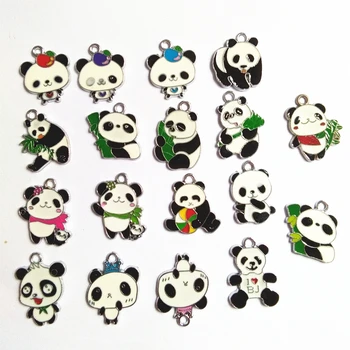 Lep Panda Ključnih Verige Srebrno Verigo Živali Cinkove Zlitine Ključe Mini Obesek Vrečko Očarljivo Avto Nosilec Osebnost Darila