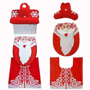 Lepe Božično Dekoracijo Božič Školjko Sedeža Nastavite Santa Snjegović Wc Set