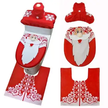 Lepe Božično Dekoracijo Božič Školjko Sedeža Nastavite Santa Snjegović Wc Set