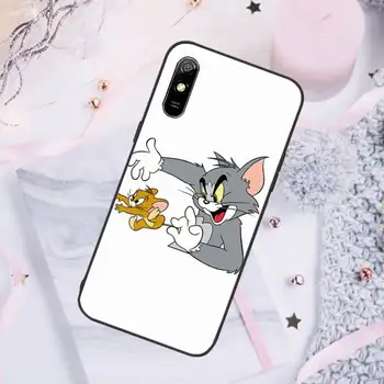 Lepe Risanke Mačka Miško backcover Primeru Telefon Za Xiaomi Redmi opomba 7 8 9 pro 8T 9A 9, KI Mi Opomba 10 pro Lite