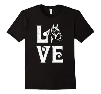 Ljubezen Konj Ridinger Konj T-Shirt Moški Majica Kratek Rokav Tiskanja Casua Tiskanja Moških Do Leta 2018 Velik Popust Cotton Tee Moški