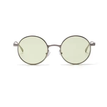 LONSY Retro Krog Roza Kovinski Mala sončna Očala Ženske blagovne Znamke Oculos De Sol Feminino