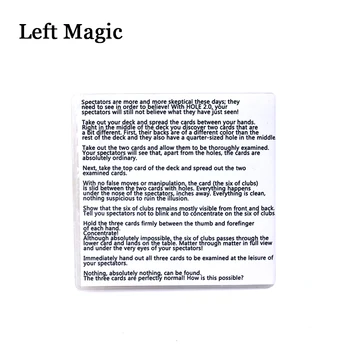 LUKNJO 2.0 Za Mickael Chatelain (Trikom+DVD) čarovniških Trikov Kartico Luknjo, Premakniti Blizu Up Magic Rekviziti Komedija Iluzije Mentalism