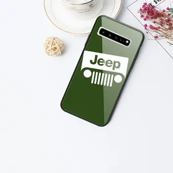 Luksuzni Jeep kul avto Primeru Telefon Za Galaxy Kaljeno Steklo Primerih Velja, Da S9 S10 S8 S7 S6edge Plus TPU Pokrov