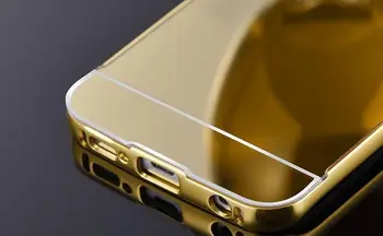 Luksuzni Rose Zlato Ogledalo Primerih Za Samsung Galaxy S6 Alumimum Kovinski Okvir lupini Zadnji Pokrovček za Samsung S6