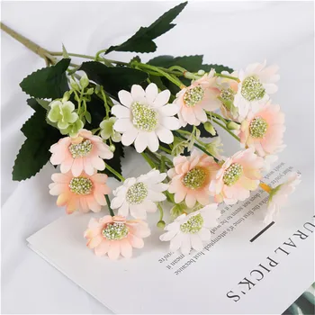 Luksuzni Velik Šopek Plastičnih Umetno Cvetje Flores Za Poročno Dekoracijo Mariage Babyshower Bela Ponaredek Cvet
