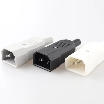 LZ-14-T1/T2 IEC Naravnost Kabel Priključite na Priključek C13 C14 10A 250V 3pin Črna ženska&moški Vtič Rewirable Napajalni Priključek