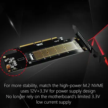 M. 2 NVMe Adapter za PCIE3.0 GEN3 M. 3 Vgrajen Turbo Ventilator za 2230-22110 NVME Kartico