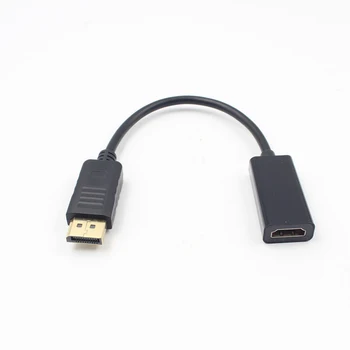 Mala Sinhronizacijo Video Prenos Pretvornik Black DP Za HDMI Adapter, HDTV Priključek 1080p Display Port, Audio Kabel