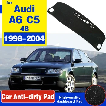 Mat nadzorna plošča Pokrov Pad Dežnik Dashmat Zaščito Preprogo Opreme S-line Za Audi A6 C5 1998~2004 4B Anti-Slip 2001 2002 2003