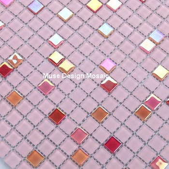 Mavrična Roza Kristalno Steklo Mozaik ploščice Kuhinja Backsplash kopalnica tuš meji strešnik 3D stenske nalepke DIY dekoracijo