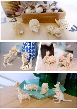 Mini 3D puzzle živali hippo Montaža igrače Staršev otrok, otroci izobraževalne igrače, DIY obrti majhno darilo