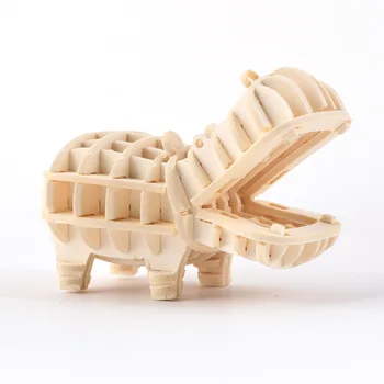 Mini 3D puzzle živali hippo Montaža igrače Staršev otrok, otroci izobraževalne igrače, DIY obrti majhno darilo