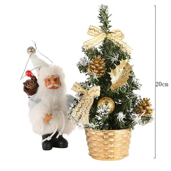 Mini Božično Drevo 10/15/20/25/30 cm Bela Cedre Pines Namizno Dekoracijo Božič Drevo Sobi Doma Namizni Okrasek