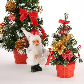 Mini Božično Drevo 10/15/20/25/30 cm Bela Cedre Pines Namizno Dekoracijo Božič Drevo Sobi Doma Namizni Okrasek