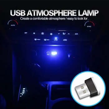 Mini LED Avto Svetlobe USB Vzdušje Luč za Mitsubishi ASX Si Expo Galant Grandis Lancer Mirage Montero