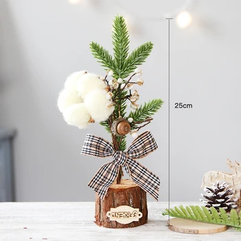 Mini Okraski Za Božična Drevesa Mini Božični Dekor S Trakom Lok Namizja Zaslona Božično Dekoracijo Za Dom 2020 Novo Leto