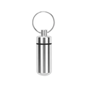 Mini Travel Aluminij Metal Tabletke Steklenice Za Shranjevanje Nepremočljiva Medicine Tableta, Tablete Škatla Primeru Keychain Key Ring Dodatki