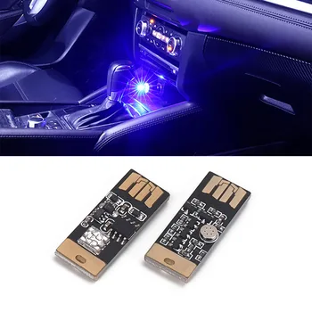 Mini USB LED Avto Razpoloženje Svetlobe RGB Pisane Auto Notranje Svetlobe Neon Vzdušje Okolja Cev Lučka za Touch Control+Music Control