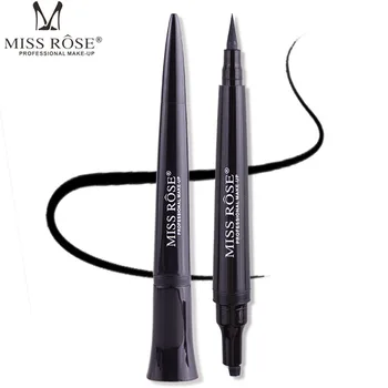 Miss Rose pečat eyeliner žig svinčnik kul črne barve nepremočljiva dvojno glavo eyeliner svinčnik enostavno nositi hitro sušenje eyeliner MS136