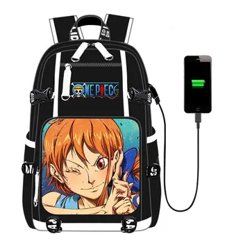 Moda Anime EN KOS Moške in Ženske Študent Priložnostne šolska torba, nahrbtnik Laptop Torba Potovalna Torba Polnjenje prek kabla USB Vrata Nahrbtnik