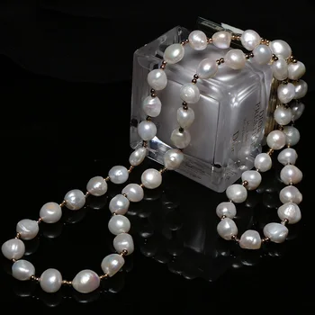 Moda dolgo Multicolor Baročno biserna ogrlica, naravnih sladkovodnih biserna ogrlica, nakit za ženske, darilo brithday