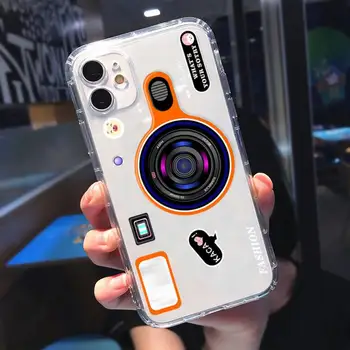 Moda luksuzni kamero Telefona Primeru Pregleden za iPhone 11 12 mini pro XS MAX 8 7 6 6S Plus X 5S SE 2020 XR