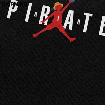 Moda Parodija En Kos T-shirt Moški Bombaž Pirat Monkey D. Luffy Tee Vrhovi Kratek Rokav Mestnih Anime Fan T shirt Oblačila