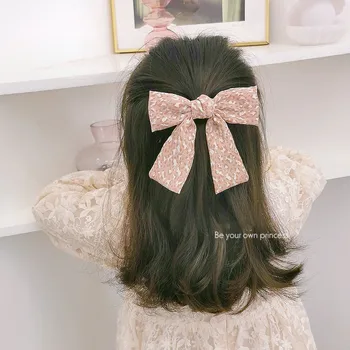 Moda Srčkan Princesa Lase Ring Dekleta Otrok Scrunchies Saten Bowknot Elastično Gumico Headdress Hairband Dodatki Za Lase