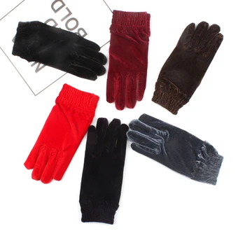 Moda za Ženske rokavice Za Jesen Zimo Antilop Kolesarjenje Hladno Toplo Polno Prst Rokavice Elegantne Mehke Ročno Kolesarjenje Runo Palčniki