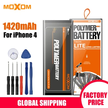 MOXOM Baterije Za iPhone 4 Baterije 1420mAh iPhone 4 Baterijo Kapacitete Litij-Polimer Zamenjava Baterije Brezplačno Orodje
