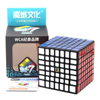 Moyu 7x7 KOCKA Razredu meilong 7x7x7 Magic Cube 7Layers Kocka Sedem Plasti Črna Kocka Uganka Igrače Za Otroke, Otroci darilo igrača