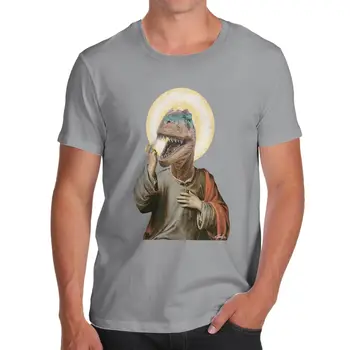 Moške Raptor Jezus Smešno Bombaža T-Shirting Risanka majica s kratkimi rokavi moški Unisex Novo Modno tshirt Svoboden Velikost vrh ajax 2018 smešno