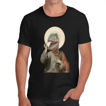 Moške Raptor Jezus Smešno Bombaža T-Shirting Risanka majica s kratkimi rokavi moški Unisex Novo Modno tshirt Svoboden Velikost vrh ajax 2018 smešno