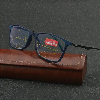 Moški Kakovosti Postopno multi-kontaktne leče Obravnavi Očala Moda Velik Okvir Klasičnih Multifokalna Očala za Moške NX