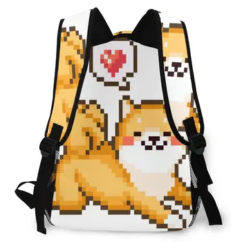 Nahrbtnik Travel pack Dog Pixel Art nahrbtnik športna torba pack Zunanji Plezalni nahrbtnik
